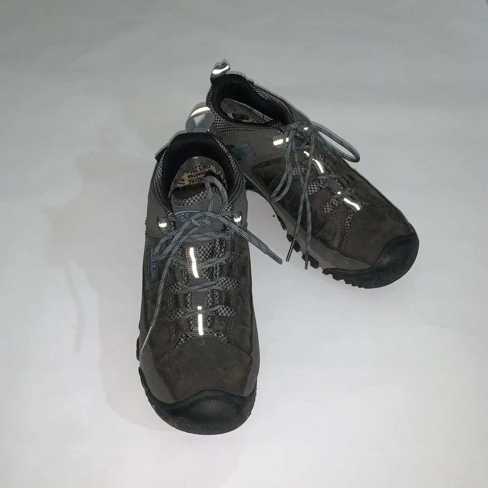Keen Targhee III Shoes Womens 11 Gray Leather Mesh Hiking Trail Sneakers 1023038